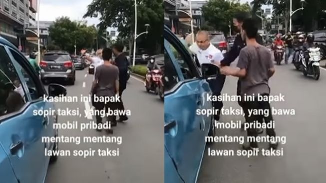 Viral! Nyaris Baku Hantam dengan Pengendara Mobil Pribadi, Aksi Sopir Taksi Ini Jadi Sorotan
