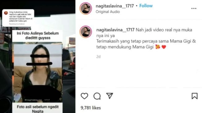 Postingan tentang video viral 61 detik mirip Nagita Slavina yang diunggah akun Fanbase Nagita Slavina (instagram.com/nagitaslavina__1717)