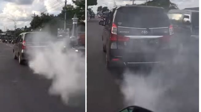 Viral Toyota Avanza Keluarkan Asap Tebal di Knalpot Jadi Sorotan, Publik: Avanza Diesel Matik