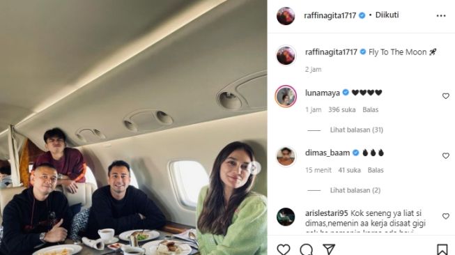 Raffi Ahmad naik jet pribadi (instagram.com)