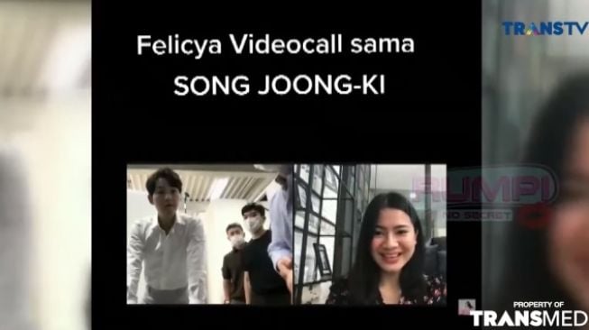 Felicya Angelista video call bareng Song Joong Ki (YouTube.com)