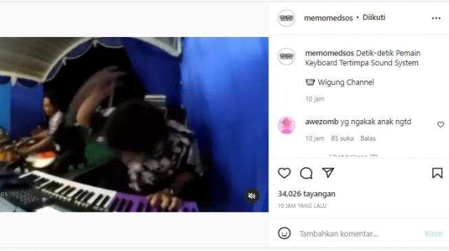 Viral Video Detik-detik Pemain Keyboard Tertimpa Sound System