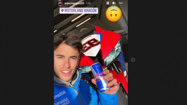 Marc Marquez pose bareng motor jadul Honda (Instagram)