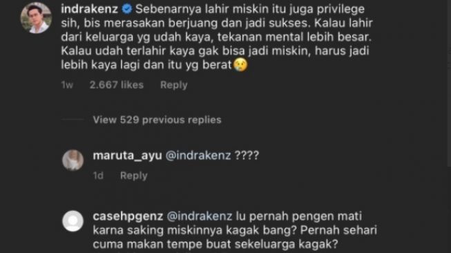 Indra Kenz sebut miskin adalah privilege [Twitter/@arsipaja]