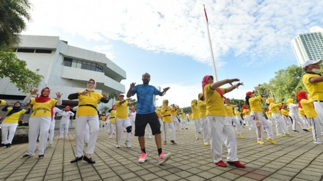 Kemenpora dan PORPI Senam Bersama untuk Ajak Masyarakat Hidup Sehat dan Bugar