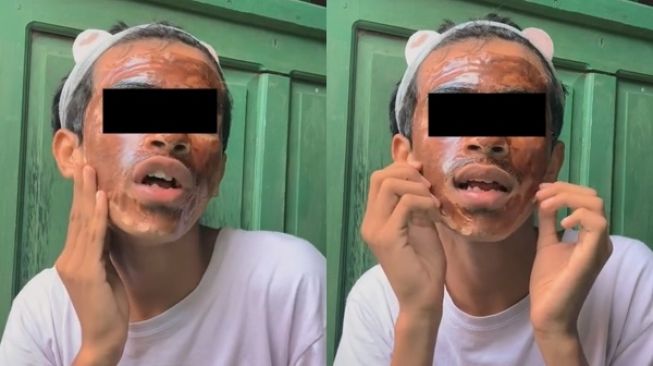 Viral Cowok Cabut Masker Wajah, Berakhir Ngenes Kumis Lenyap sampai Ditonton 29 Juta Kali