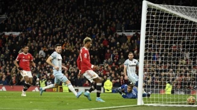 Nyaris Imbang, MU Akhirnya Berhasil Kalahkan West Ham Lewat Gol Marcus Rashford di Detik-detik Akhir Pertandingan