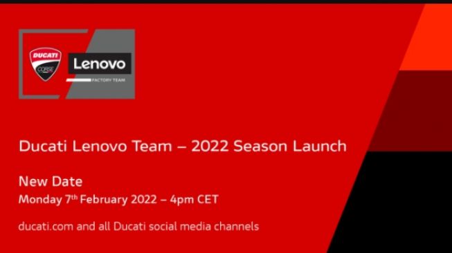 Ducati menunda jadwal rilis motor baru MotoGP (Twitter)