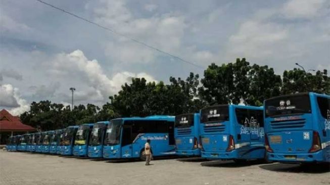 Setengah Tahun Tak Digaji, Ratusan Karyawan Bus Transmetro Pekanbaru Mogok Kerja