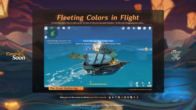 Detail Event Fleeting Colors in Flight Genshin Impact Februari 2022, The Great Gathering. [Sportskeeda]