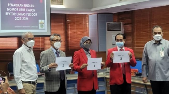 Dua Hari Lagi Pemilihan Rektor Unhas, Ini Nomor Urut Tiga Kandidat Rektor Unhas