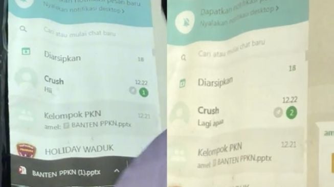 Lagi Presentasi di Kelas, Siswa SMA Ini Berakhir Salting Lihat Layar Muncul Chat Begini dari Gebetan (TikTok)