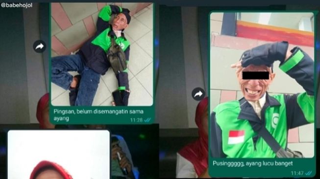 Awas Iri! Viral Driver Ojol Ikut Tren 'Meme Ayang' dan Pamer Chat Uwu bareng Istri