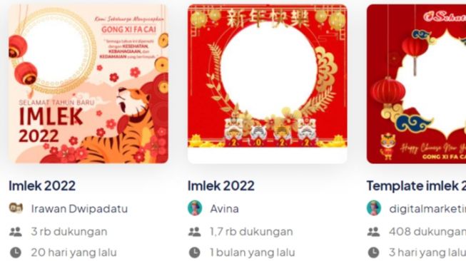 20 Twibbon Imlek 2022 dan Cara Pakainya Secara Gratis untuk Diposting ke Instagram, WA atau TikTok