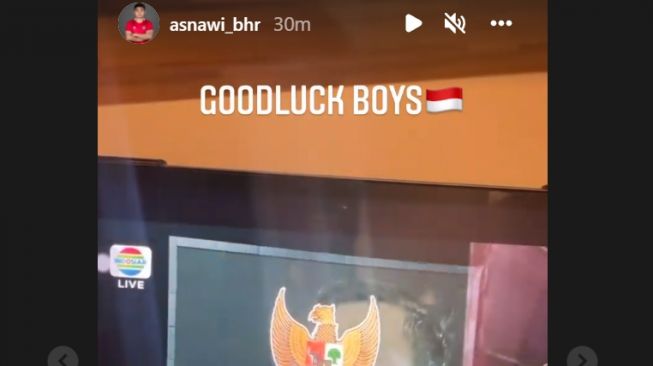 Tangkapan layar instastory Asnawi Mangkualam (@asnawi_bhr)