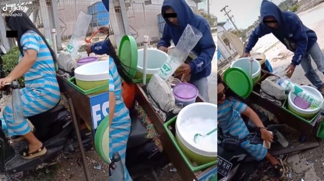 Heboh Aksi Emak-emak Jajal Motor Penjual Es Cendol Bikin Publik Geram, Ganti Rugi Nggak Tuh