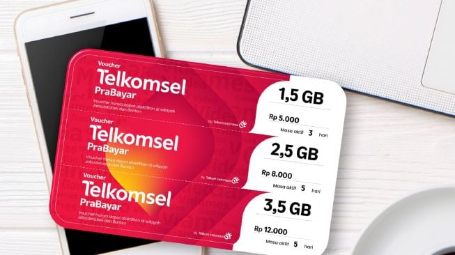 Voucher fisik Telkomsel. [Telkomsel]