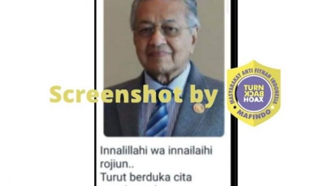 CEK FAKTA: Beredar Kabar Mantan PM Malaysia Mahathir Mohamad Meninggal Dunia, Benarkah?