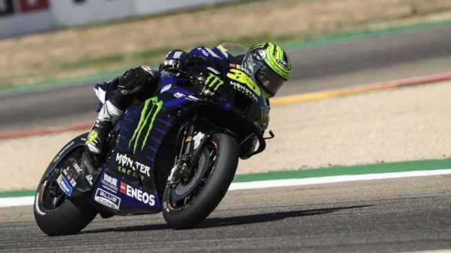 Pebalap tim Monster Energy Yamaha MotoGP Cal Crutchlow menjalani Grand Prix Aragon. ANTARA/HO VIA YAMAHA RACING