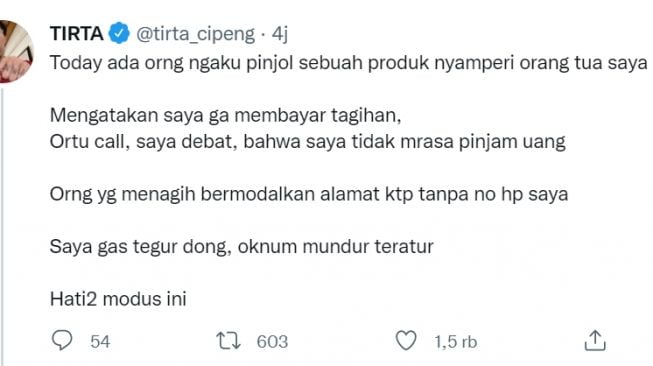 Dokter Tirta Resah, Rumah Orangtuanya Didatangi Oknum Pinjol, Data Pribadinya Bocor?