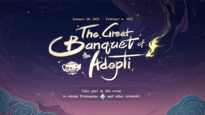 Panduan Web Event The Great Banquet of the Adepti Genshin Impact. [Twitter]