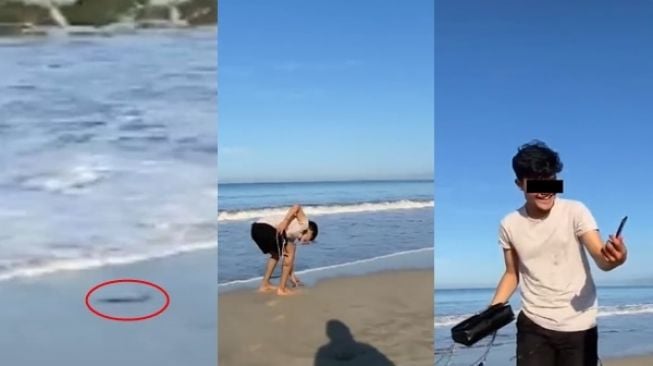 Sejoli Asyik Berduaan di Pantai, Niat Estetik Berakhir Panik Lihat Kondisi HP Mengenaskan (TikTok)