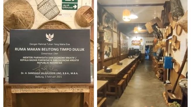 Diresmikan Sandiaga Uno sebagai Destinasi Wisata, Begini Tampilan Restoran Jadul Legendaris di Belitung