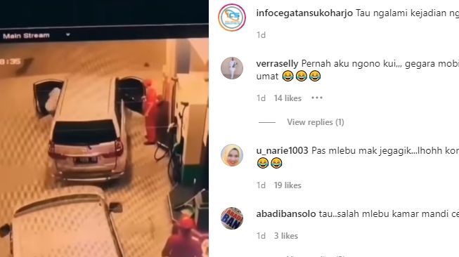 Penumpang salah masuk ke dalam mobil saat isi BBM di SPBU (Instagram)