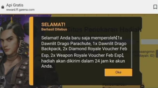 Kode redeem FF yang bisa diklaim berdasarkan [screenshot: YouTube Blessing01]