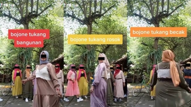 Heboh Aksi Emak-emak Fashion Show Pamer Pekerjaan Suami, Penampilannya Bikin Ngelus Dada