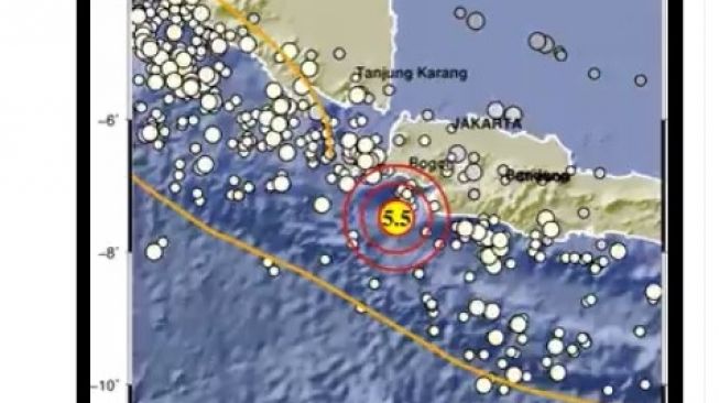 Gempa Magnitudo 5,5 Berpusat di Bayah-Banten, Terasa sampai Jakarta hingga Purwakarta