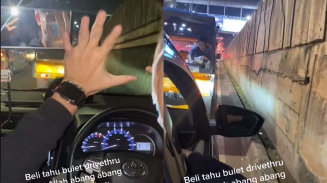 Hikmah di Balik Kemacetan, Jual Beli Tahu Bulat Serasa Drive Thru, Warganet: Definisi Dadakan Beneran