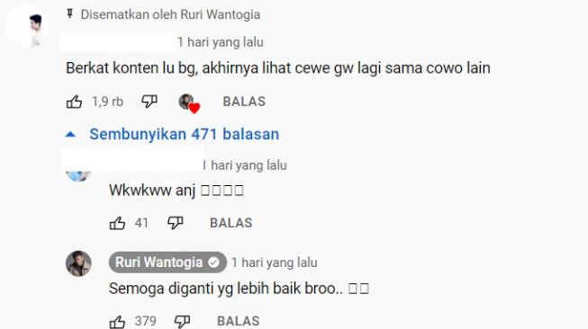 Curhatan netizen di channel YouTube Ruri Wantogia jadi viral (YouTube.com)