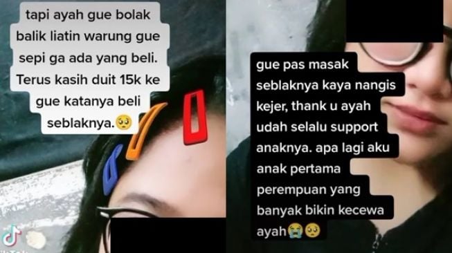 Menyentuh Hati, Bapak Ini Membeli Seblak Jualan Anaknya karena Warung Sepi Pembeli (TikTok)