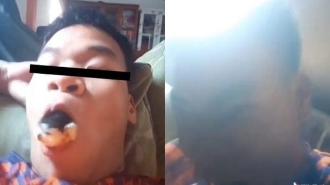 Viral Cowok Lagi Menguap, Binatang Peliharaannya 'Polos' Nyosor Masuk Mulut