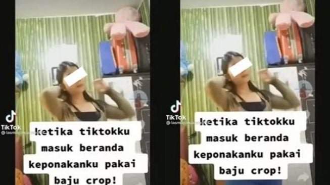 Viral Bibi Ketar-ketir Terciduk Keponakan Lagi Main TikTok Pakai Baju Begini. (Instagram/@komentatorpedas)