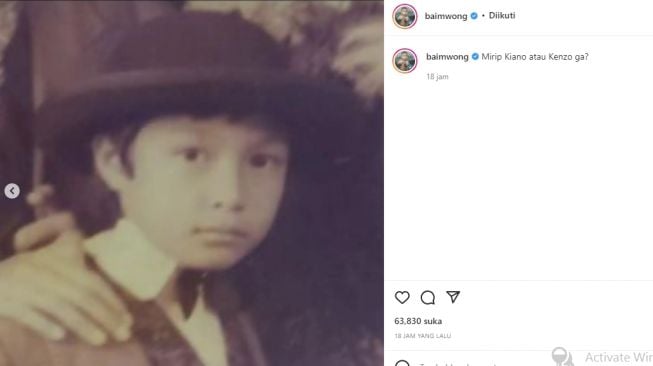 Potret masa kecil Baim Wong (instagram.com)