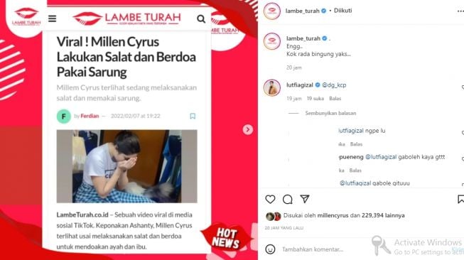 Lutfi Agizal sentil Dorce Gamalama (instagram.com)