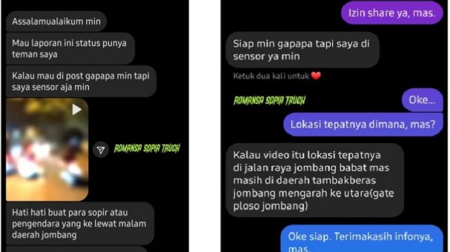 Geng motor bikin resah pengguna jalan, sopir truk jadi korbannya (Instagram)