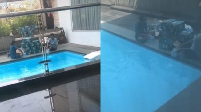 Viral Kolam Renang Diisi Air Mineral Fiji Bikin Menjerit: Itu Air Termahal di Dunia!