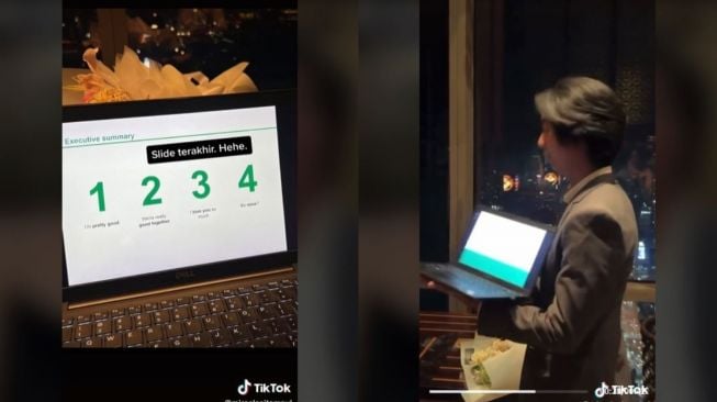 Viral Pria Menyatakan Cinta Pakai Presentasi (tiktok.com/miraclesitompul)