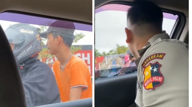 Niat sembunyi dari tilang polisi karena tak pakai helm, pria ini malah kena apes (Instagram)