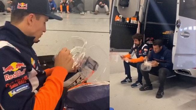 Bikin Heboh Warganet, Viral Pembalap MotoGP Marc Marquez Makan Nasi Kotak, Begini Faktanya
