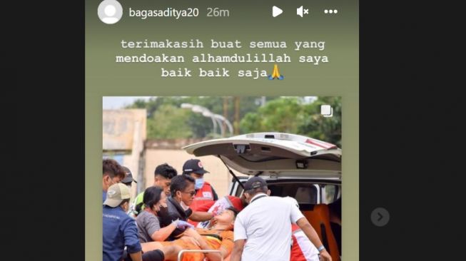 Tangkapan layar Instagram akun milik kiper PSKB Bukittinggi, Bagas Aditya