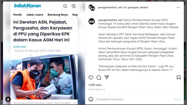 Deretan ASN, Pejabat, Pengusaha dan Karyawan di PPU Dipanggil KPK Karena AGM, Warganet Puji Dirinya Ganteng