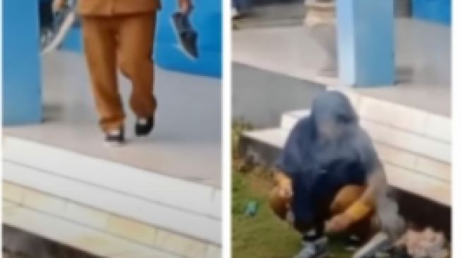 Viral, Video Oknum Guru Bakar Sepatu Murid, Netizen Geram: Pecat!