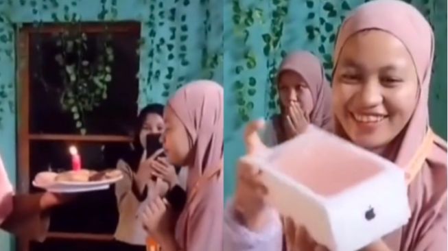 Cewek Dapat Kado Satu Box Ponsel, HP Lama Langsung Dibanting, Warganet: Nyesel kan Lu