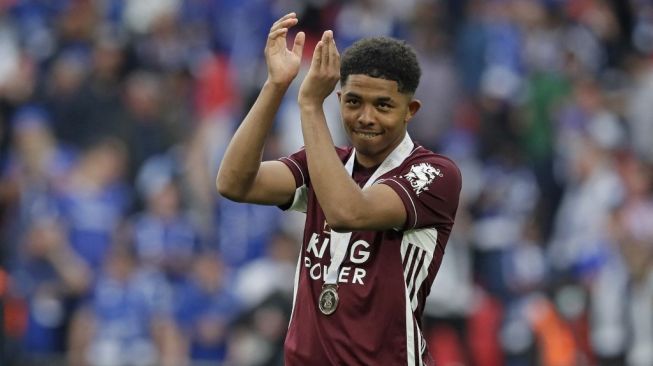 Bek Leicester City, Wesley Fofana. [KIRSTY WIGGLESWORTH / POOL / AFP]