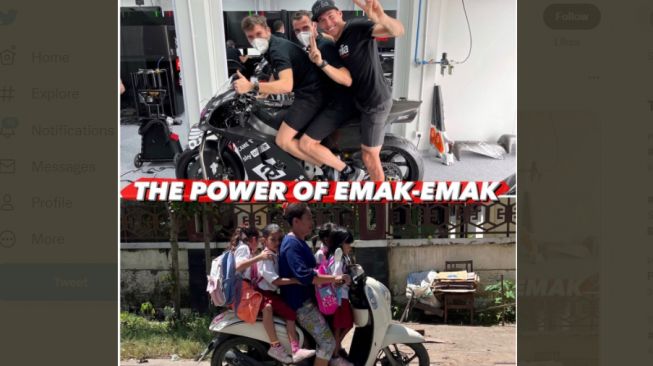 Hari Ini Para Pebalap MotoGP Uji Coba Sirkuit Mandalika, Aleix Espargaro Tiru Gaya Boncengan "Emak-emak"