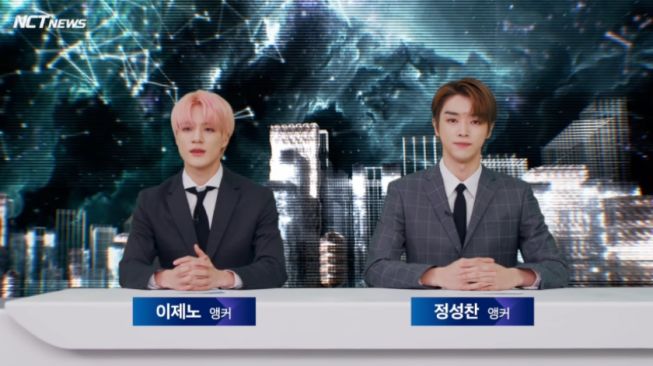 Jeno dan Sungchan NCT Tampil Kompak Sebagai Pembawa Berita di NCT NEWS